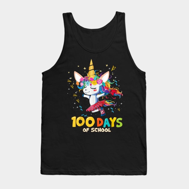 100 Days School Unicorn Girl Tank Top by cedricchungerxc